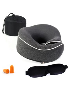 Almohada de Viaje Genérica JP Universal Espuma con Memoria Gris