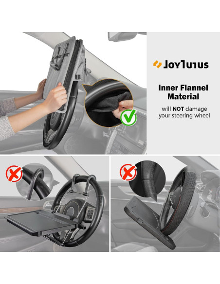 Bandeja para Comer en el Volante JOYTUTUS Gris 3 en 1