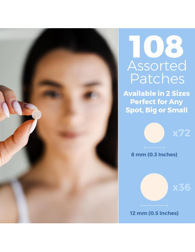 Parche Hidrocoloide para Acné MEDca - 108 Unidades en 2 Tamaños