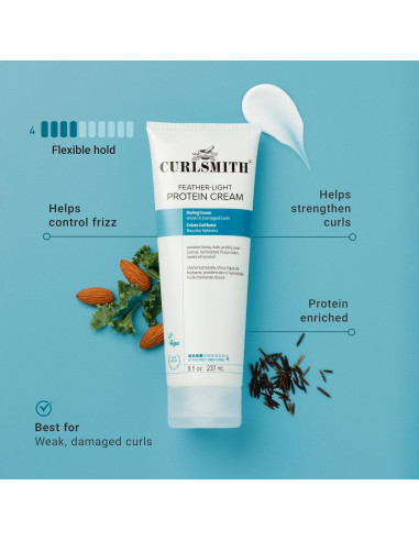 CURLSMITH Crema de Proteína Ligera para Rizos 250 g - Vegana