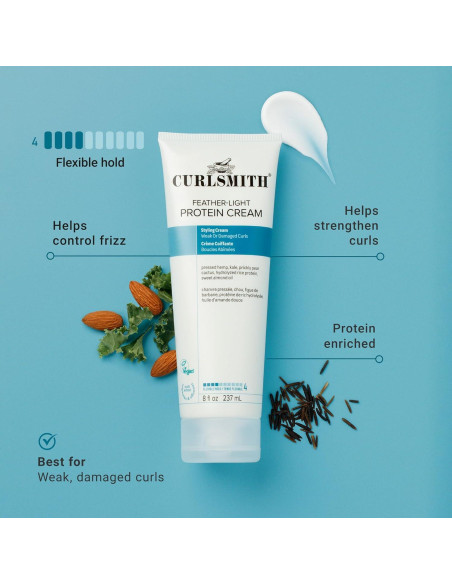 CURLSMITH Crema de Proteína Ligera para Rizos 250 g - Vegana