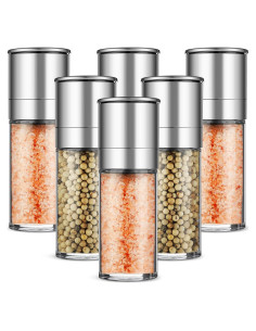Juego de Molinillos de Sal y Pimienta Lauwell, Acero Inoxidable, 6 Piezas
