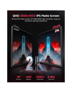 Monitor Portátil UPERFECT 2K 120Hz 16" HDR FreeSync 2