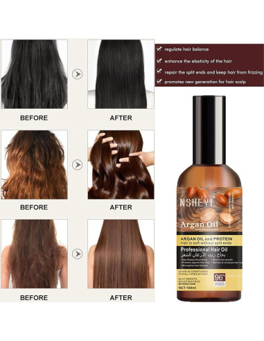 Aceite de Argán Tangsion 100ml - Hidratación y Brillo para Cabello