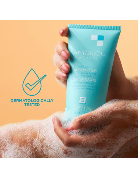 Gel de Ducha Aclarador Andalou Naturals 250 ml - Pomelo Exfoliante