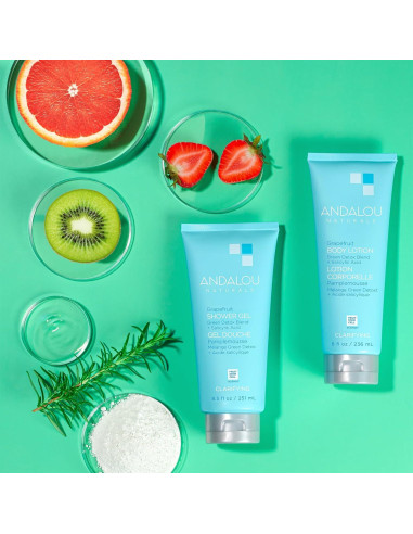 Gel de Ducha Aclarador Andalou Naturals 250 ml - Pomelo Exfoliante