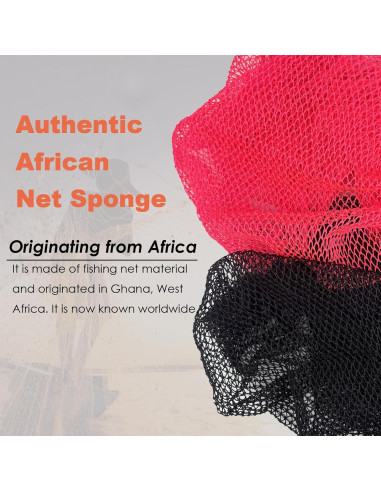 Esponja Exfoliante Africana Neboca Rosa y Negro 25x16.6cm