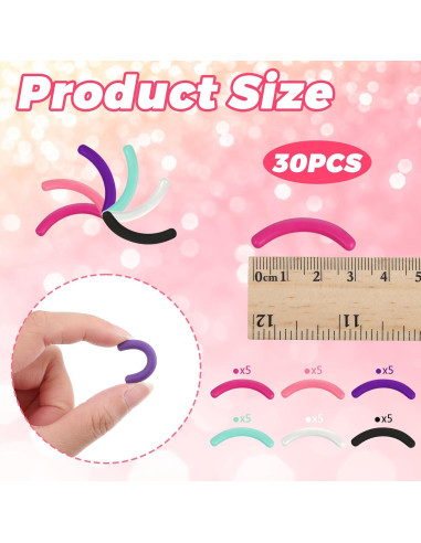 30 Almohadillas de Silicona para Rizador de Pestañas Piriuuo