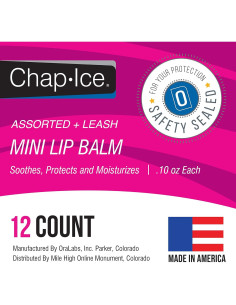 Bálsamo Labial Variado Chap-Ice 12 Mini Contenedores 2.83g 2