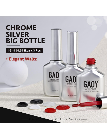 Kit de Esmalte de Uñas GAOY Vals Elegante 3 Colores 16ml