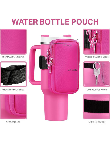 Funda para Botella de Agua ORTHANC Rosa Claro - Neopreno