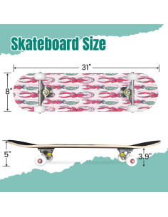 Patineta Completa UHMLTCRBOD 31" x 8" Doble Kick Arce 2