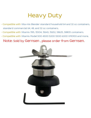 Cuchilla Húmeda de Reemplazo Gernsen para Vitamix 64oz y 32oz