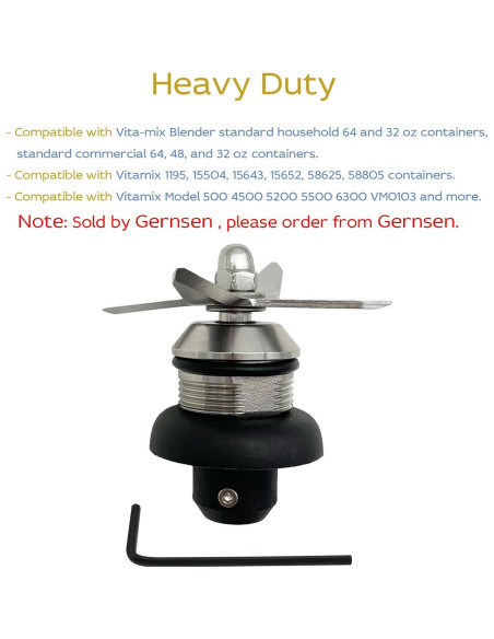 Cuchilla Húmeda de Reemplazo Gernsen para Vitamix 64oz y 32oz