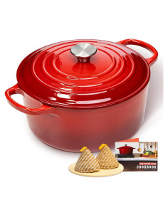 Olla de Hierro Fundido Enameled Ventual 5.5L Roja 26cm