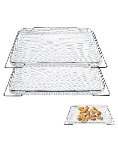 Cesta de Reemplazo para Freidora de Aire Breville BOV900/BOV950, Acero Inoxidable, 2 Pcs Cesta de Reemplazo para Freidora de Aire Breville BOV900/BOV950, Acero Inoxidable, 2 Pcs