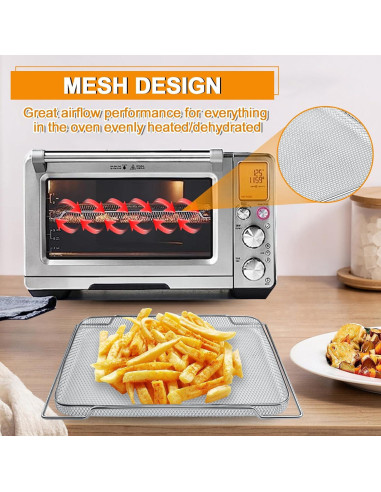 Cesta de Reemplazo para Freidora de Aire Breville BOV900/BOV950, Acero Inoxidable, 2 Pcs