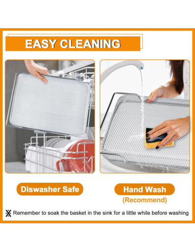 Cesta de Reemplazo para Freidora de Aire Breville BOV900/BOV950, Acero Inoxidable, 2 Pcs