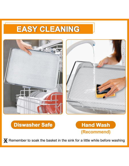 Cesta de Reemplazo para Freidora de Aire Breville BOV900/BOV950, Acero Inoxidable, 2 Pcs Cesta de Reemplazo para Freidora de Aire Breville BOV900/BOV950, Acero Inoxidable, 2 Pcs