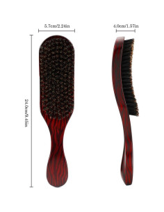 Cepillo de Cerdas de Jabalí Haofy para Cabello Grueso y Rizado 2