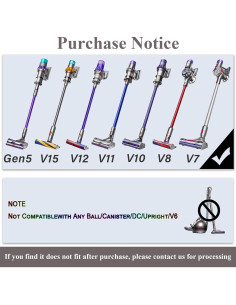 Kit de Accesorios para Aspiradora Dyson QWFHOME - Manguera y Cepillos 2