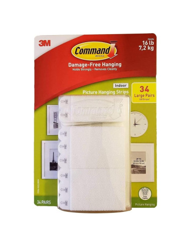 Tiras de Colgar Imágenes Command 34 Pares Grandes para Interiores