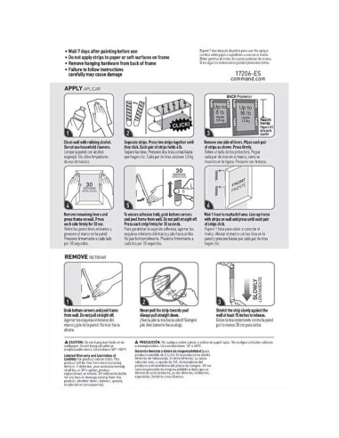 Tiras de Colgar Imágenes Command 34 Pares Grandes para Interiores