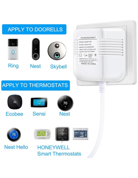 Transformador de 24V ATUOE para Timbres y Termostatos Inteligentes