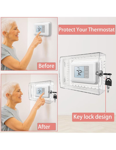Caja de bloqueo de termostato PKLIYH grande 15.24x12.19cm