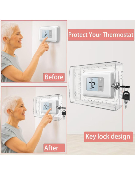 Caja de bloqueo de termostato PKLIYH grande 15.24x12.19cm