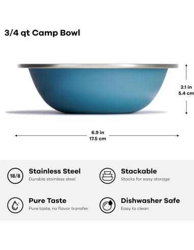 Cuenco Camp Hydro Flask 23.5 cm Acero Inoxidable Agave