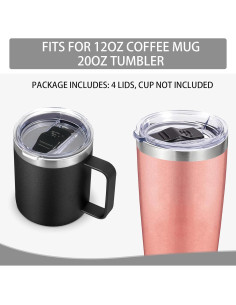 Tapas Deslizantes a Prueba de Fugas Volhoply - Paquete de 4 2