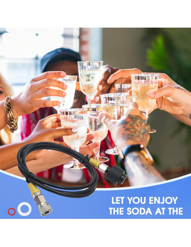 Adaptador de Recarga de CO2 ZRDR con Manómetro y Manguera 127 cm