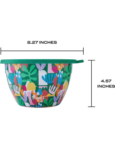 Kit de Tazón para Ensalada S'well 1.89L Acero Inoxidable A Prueba de Fugas