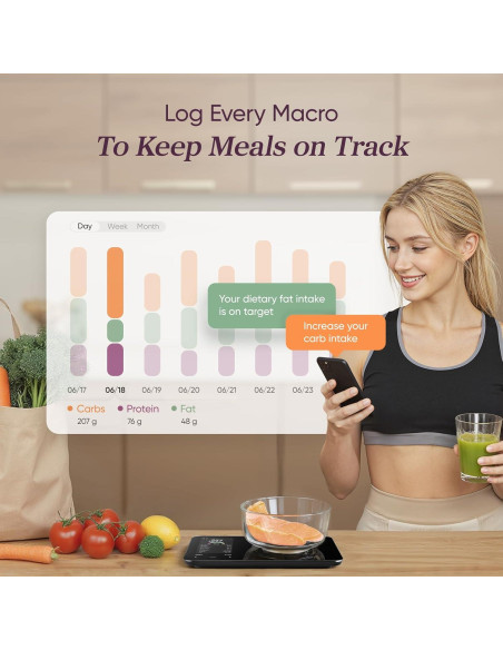 Báscula de Cocina Inteligente Cosori CNS-R001S-X 5 kg con App