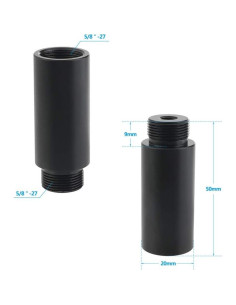 Varilla y Adaptadores CAMVATE 5/8"-27 para Micrófono Blue Yeti 2