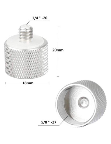 Varilla y Adaptadores CAMVATE 5/8"-27 para Micrófono Blue Yeti
