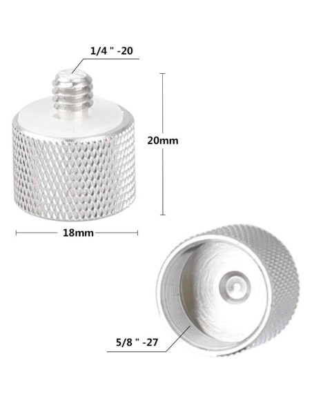 Varilla y Adaptadores CAMVATE 5/8"-27 para Micrófono Blue Yeti