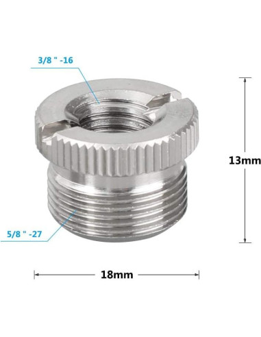 Varilla y Adaptadores CAMVATE 5/8"-27 para Micrófono Blue Yeti