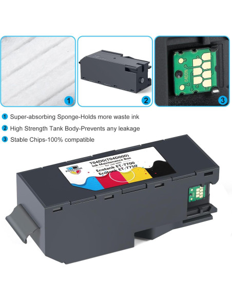 Caja de Mantenimiento de Tinta T04D0 Compatible Epson Ecotank ET7700 ET7750