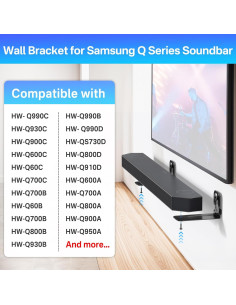 Soporte de Pared para Barra de Sonido Samsung HW-Q - 15.88 kg 2