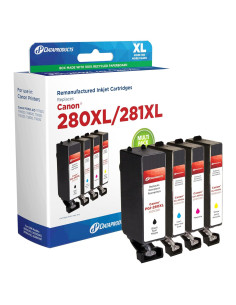 Cartuchos de tinta remanufacturados Dataproducts PGI-281XL CLI-281XL 4 colores