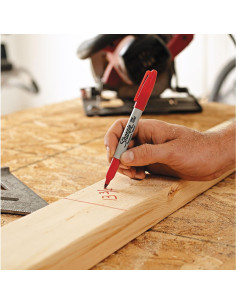 Marcadores Permanentes Retráctiles Sharpie 32702, Punta Fina, Rojo, 12 Unidades 2