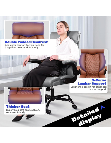Silla de Oficina Ejecutiva BestGlory con Respaldo Alto y Soporte Lumbar