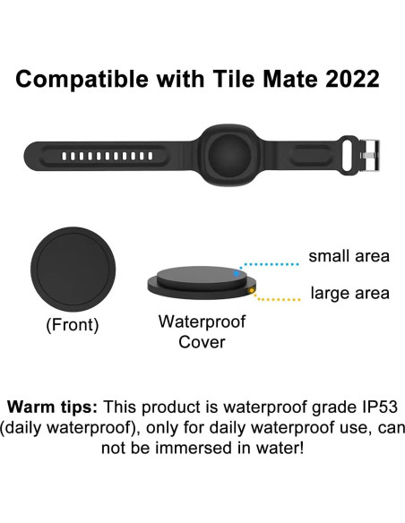 4 Pulseras de Silicona Impermeables para Tile Mate 2022 - Negro 4 Pulseras de Silicona Impermeables para Tile Mate 2022 - Negro