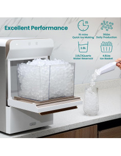 Fabricante de Hielo Nugget Gevi GIMN-1000B 17.24 kg/24h Blanco 2