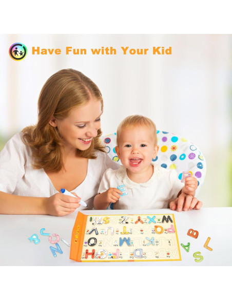 Letras Magnéticas de Madera TBFUNNY con Libro Educativo