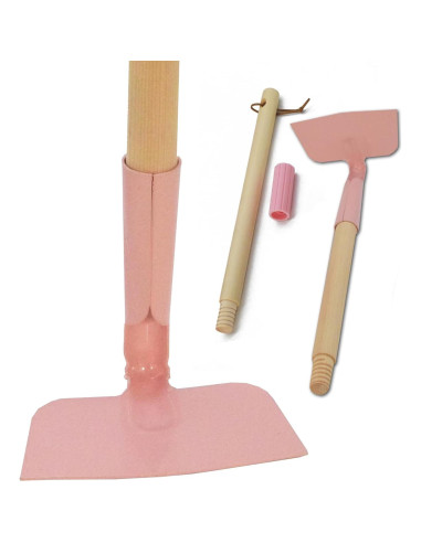 Azada de Jardín para Niños Xifando Rosa 79 cm Mango Madera