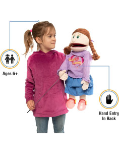 Títere de Ministerio Cristiano Tontos Amy 40.6 cm Dios es Amor 2