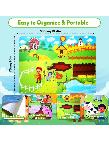 Juego de Actividades de Granja Kikiyaki con Marionetas Montessori